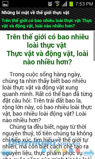 Bí mật về thế giới thực vật