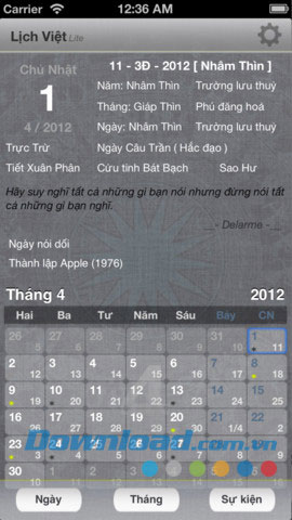 Lịch Việt iPhone