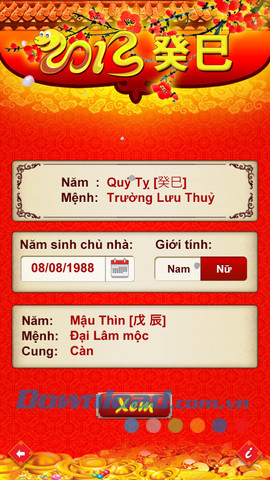 Chọn tuổi xông nhà