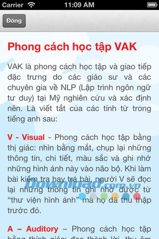 Trắc nghiệm VAK