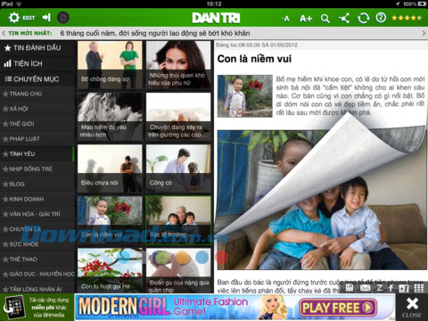 Dan tri HD for iPad