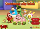 Khỉ con xếp bánh
