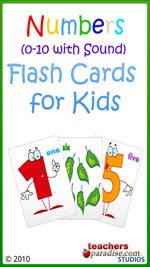 0-10 Numbers Baby Flash Cards