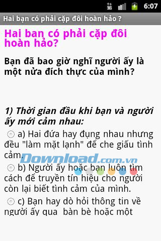 Trắc nghiệm tình cảm